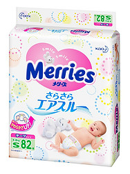Merries 妙而舒 宝宝纸尿裤 S码 82片