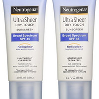 Neutrogena 露得清 Ultra Sheer Drytouch 清透防晒乳 SPF 45（88ml）*2支