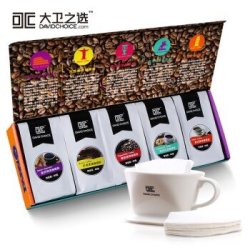 DAVIDCHOICE 大卫之选 无糖现磨速溶咖啡 5口味400克