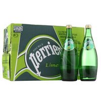 perrier 巴黎水 青柠味 天然含汽矿泉水 750ml*12