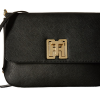 TOMMY HILFIGER Clara Canvas Textured Leather女士真皮斜挎包