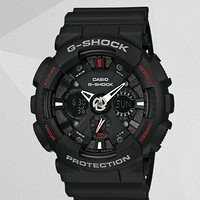 卡西欧(CASIO)手表 G-SHOCK系列动感时尚双显运动石英男表GA-120-1A
