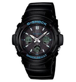 CASIO 卡西欧 G-SHOCK系列 AWG-M100BA-1A 男士太阳能电波腕表