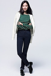 UNIQLO 优衣库 smart shape 154143 女士直筒牛仔裤