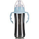 ABQ 艾贝琪  A9290 不锈钢宽口带柄自动保温奶瓶 蓝色 240ml*2个