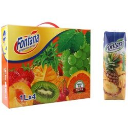 fontana 塞浦路斯芳塔娜 菠萝汁1L*4瓶/组