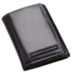 TOMMY HILFIGER Men's Leather Cambridge Trifold Wallet 男款钱包