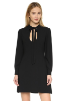 Jill Jill Stuart 绑带领口长袖连衣裙
