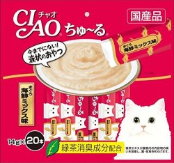 CIAO 猫咪液体零食肉泥条 14g*20条