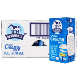 Devondale 德运 全脂纯牛奶/箱 200ml*24盒