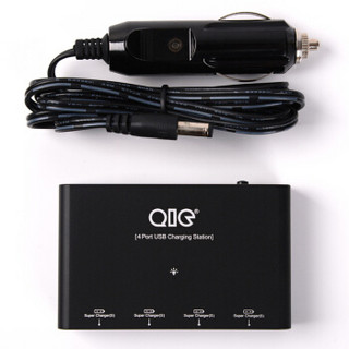 QIC UCM-4P-BK 4口USB车载充电器