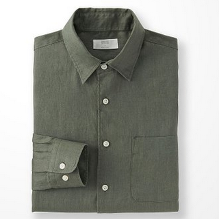 UNIQLO 优衣库 164218 亚麻衬衫