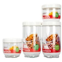 LOCK&LOCK 乐扣乐扣 INL301S001 冰箱侧门塑料储物罐四件套*3件
