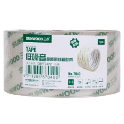 SUNWOOD 三木 7040 低噪超透明封箱胶带 48mm*40y（36.6米）