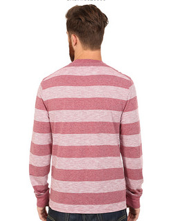 Original Penguin Melange Auto Stripe Henley 男士长袖衫