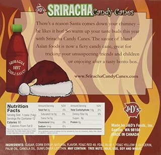 J&D‘s Foods Sriracha Candy Cane 辣椒酱拐杖糖 168g