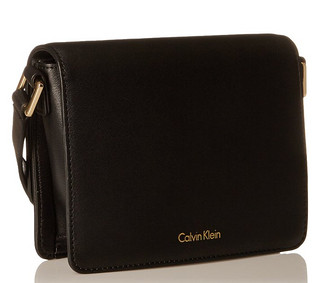 Calvin Klein Smooth Leather 女士斜挎包 黑色