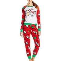 限L码：Hello Kitty 凯蒂猫 Ugly Holiday Pajama Set 睡衣套装