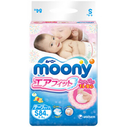 moony 尤妮佳 婴儿纸尿裤（尿不湿）  S84片  