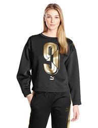 PUMA 彪马 Number 9 Crew Sweat 女士休闲卫衣