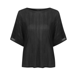 Topshop 黑色 一字领宽袖口上衣