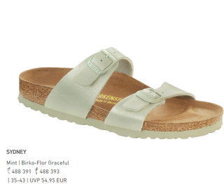  Birkenstock Sydney Birko-Flor  珠光皮 女式拖鞋