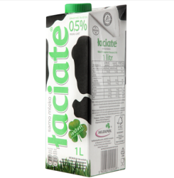 Laciate 艾鲜 高温灭菌脱脂牛奶 1L*12盒