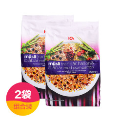 ICA 树莓蓝莓燕麦片 500g*2包