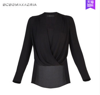 BCBGMAXAZRIA  简约交领女士上衣 WQR1N687