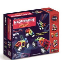 MAGFORMERS 麦格弗 儿童益智玩具磁力片 Wow set 魔神战车 16片带车轮