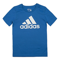 adidas 阿迪达斯 男童短袖T恤 AK1989 蓝色 128