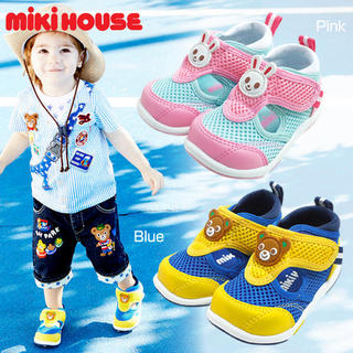 MIKI HOUSE Double-B 网面包头凉鞋