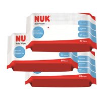 NUK 特柔婴儿湿巾 80片 3包 *5件