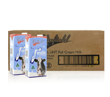 尝鲜体验：Kinfield 金菲尔德 全脂牛奶 1L*12盒