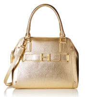 再降价：TOMMY HILFIGER TH Belted Satchel 女款真皮手提包