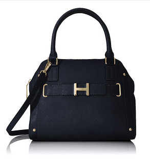 TOMMY HILFIGER TH Belted Satchel 女款真皮手提包