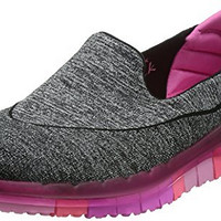 SKECHERS 斯凯奇 Go Flex 系列 女款休闲运动鞋 14010C/BKHP 黑色/桃红色 39 (US 9)