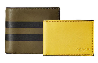 COACH 蔻驰 Modern Varsity Stripe Compact ID 男士钱包