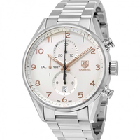 TAG Heuer 泰格豪雅 Carrera卡莱拉系列 CAR2012.BA0799 男士机械手表 43mm 米盘 银色不锈钢表带 圆形