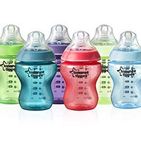 tommee tippee 汤美天地 Closer to Nature 母乳自然系列 Fiesta 彩色奶瓶 260ml*6个