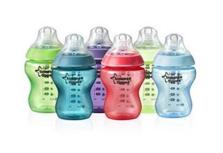 tommee tippee 汤美天地 Closer to Nature 母乳自然系列 Fiesta 彩色奶瓶 260ml*6个