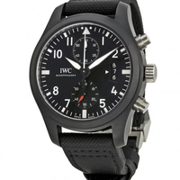 IWC 万国 IW388007 男士机械腕表 (圆形、皮革、黑色、46 mm)