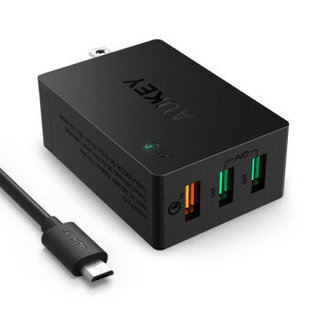 AUKEY PA-T2 QC2.0三口充电器 42W