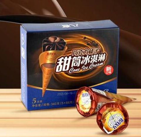 限华北八喜巧克力榛子冰淇淋5支340g