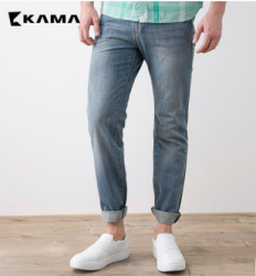 KAMA 卡玛 直筒薄牛仔裤男 2215333 *2条