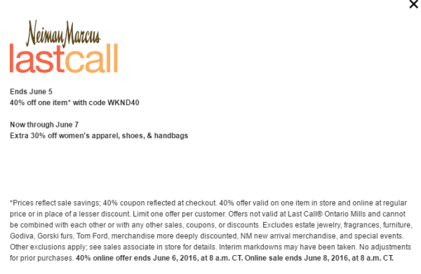lastcall 精选商品 周末促销