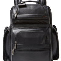 TUMI T-Pass Laptop Brief Pack 真皮双肩背包