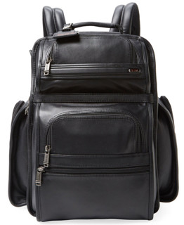 TUMI T-Pass Laptop Brief Pack 真皮双肩背包