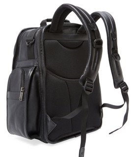 TUMI T-Pass Laptop Brief Pack 真皮双肩背包