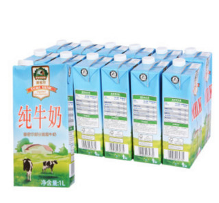 purmilk 普密尔 部分脱脂牛奶 纯牛奶 1L*12/箱